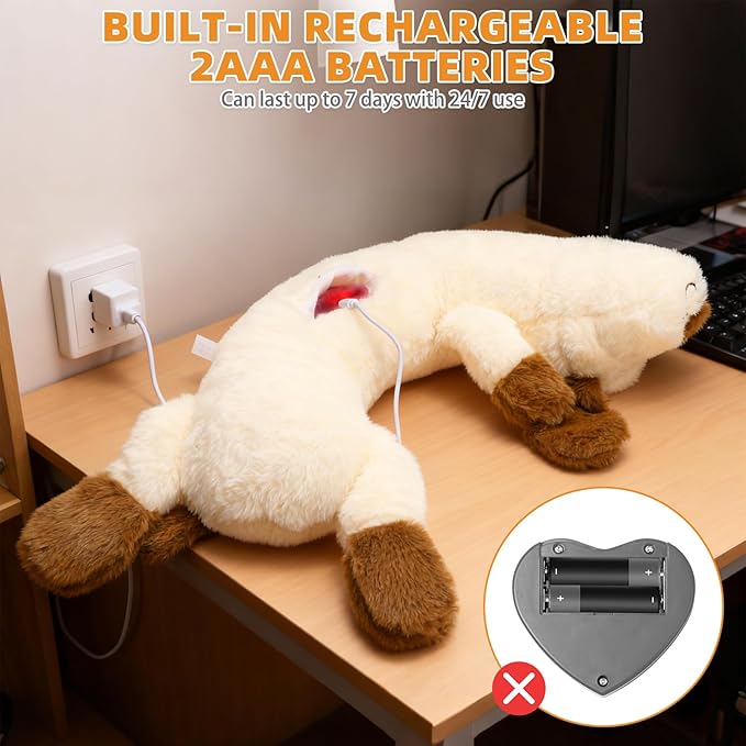 Heartbeat Puppy Calming Plush Toy — Anxiety Relief, Sleep Aid, Rechargeable