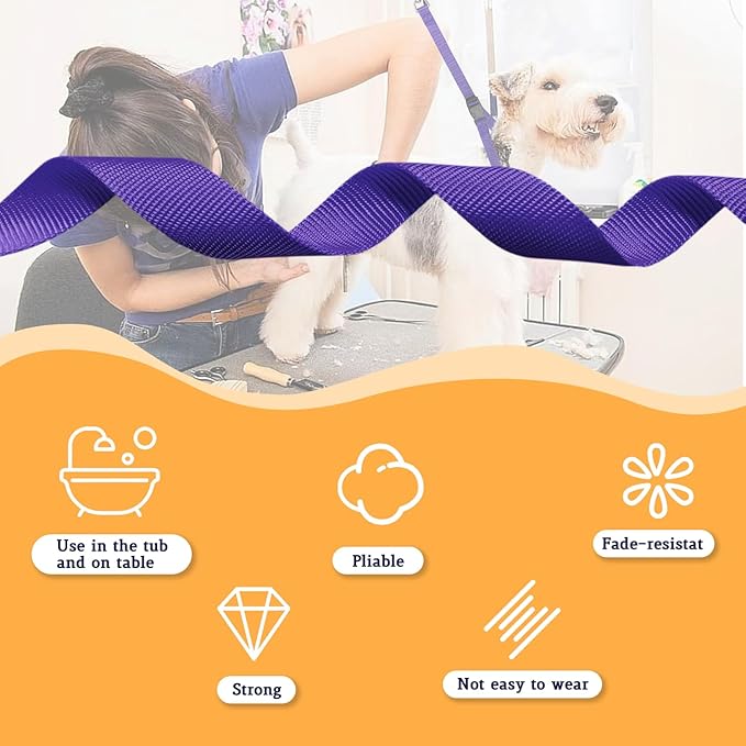 Pet Dog Grooming Loops,2 Pack Adjustable Nylon Restraint Noose Loop, Grooming Arm Accessories Fixed Dog Bathing Safety Tether Straps for Pet Grooming Table Bathtub (Style 3)