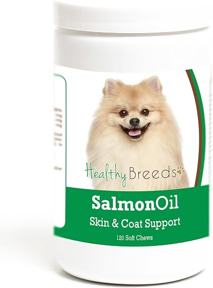 Healthy Breeds Pomeranian Salmon Oil Soft Chews 120 Count