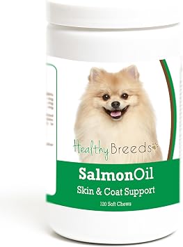 Healthy Breeds Pomeranian Salmon Oil Soft Chews 120 Count