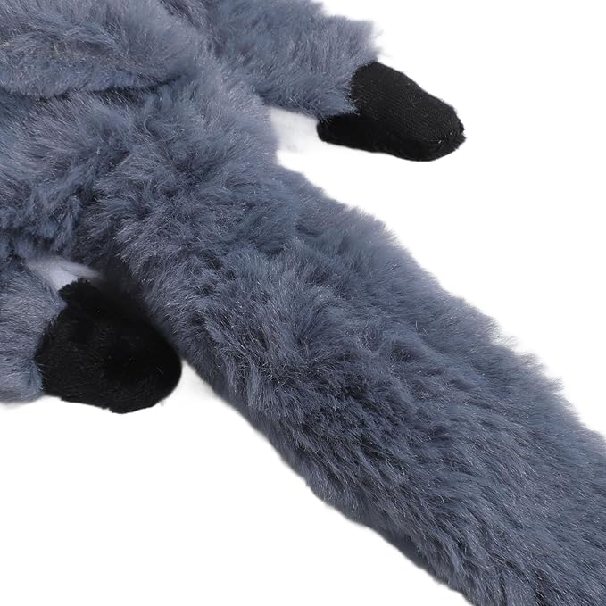 Soft Plush Squeaky Dog Chew Toy, Anxiety Relief, Teeth Cleaning, Interactive Pet Toy for Dogs, Cute Animal Design, Sturdy, Stress Relief (Grey)