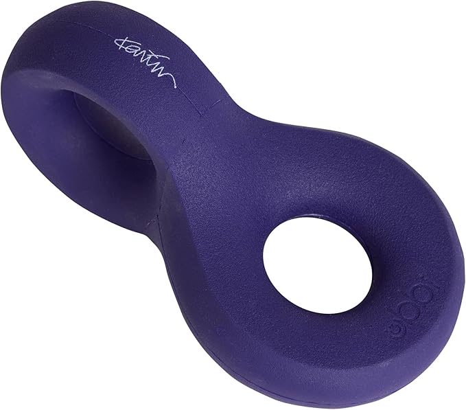 Ubbi x Karim Rashid Chomp Dog Chew Toy for Medium to Large Dogs, Durable Natural Rubber Interactive Bouncing Toy for Aggressive Chewers, Dishwasher Safe, Purple