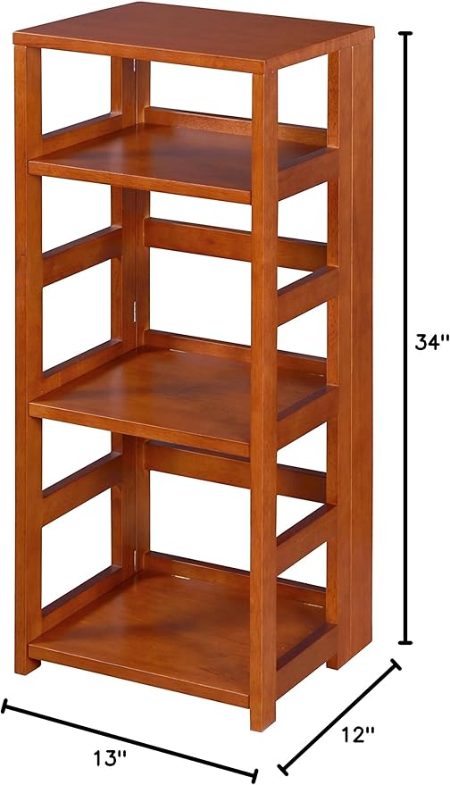 Niche Flip Flop Square Folding Bookcase, 34-inch, Cherry