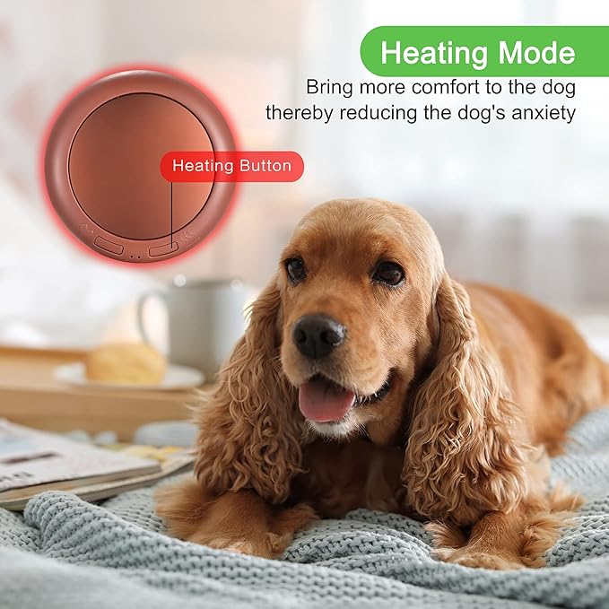 Heartbeat Warm Heat Stuffed Animal for Dog Anxiety Relief, Calming, Behavioral Aid, Sleep Aid, Soothe, Cuddle Comfort Toy, Black & White