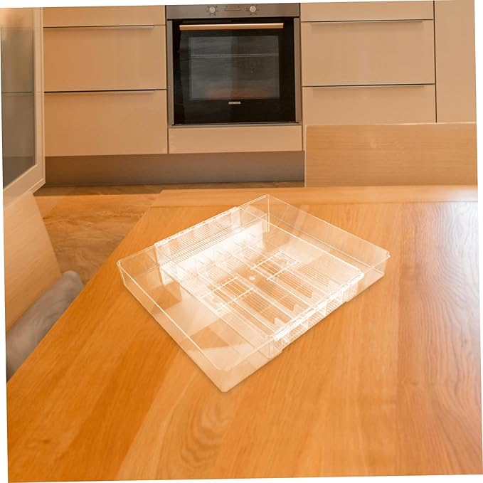 Expandable Silverware Organizer Cutlery Drawer Organizer Acrylic Storage for Kitchen and Office