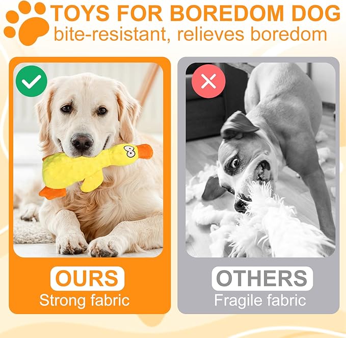2025 New Calming Duck,Calming Duck Toy for Dogs Yellow Stuffed Ducks Dog Chew Toys, Calming Dog Toys for Indoor Dogs Puppy (Yellow)