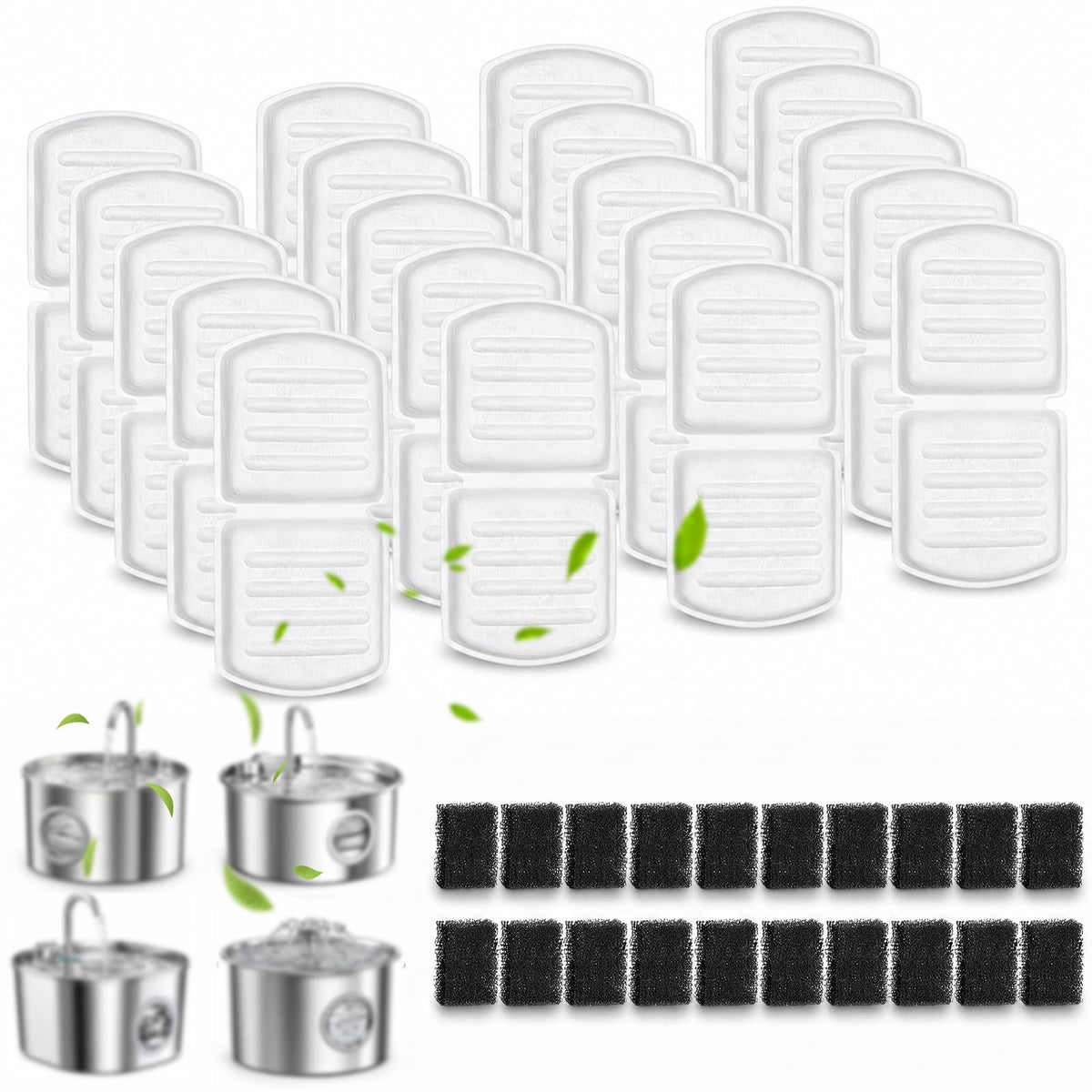 SORON 20 Pack Cat Water Fountain Filters Replacement | Pet Essentials - Image 1