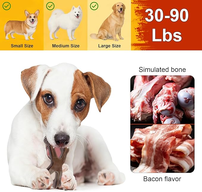 Durable Dog Chew Toys 3 Pack | Treat Dispensing Design, Fun & Secure Interactive Dog Toys | Dog Toys to Keep Them Busy