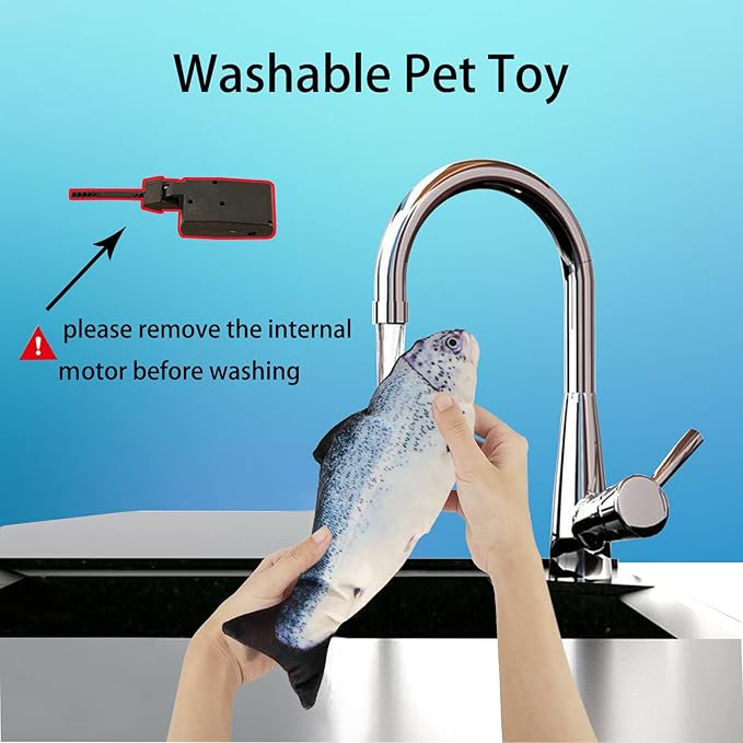 Realistic Flopping Fish Dog Chew Toy - Electric Moving Interactive Pet Toy for Small Medium Dogs, Chew Rocking Toy for Indoor Outdoor Exercise