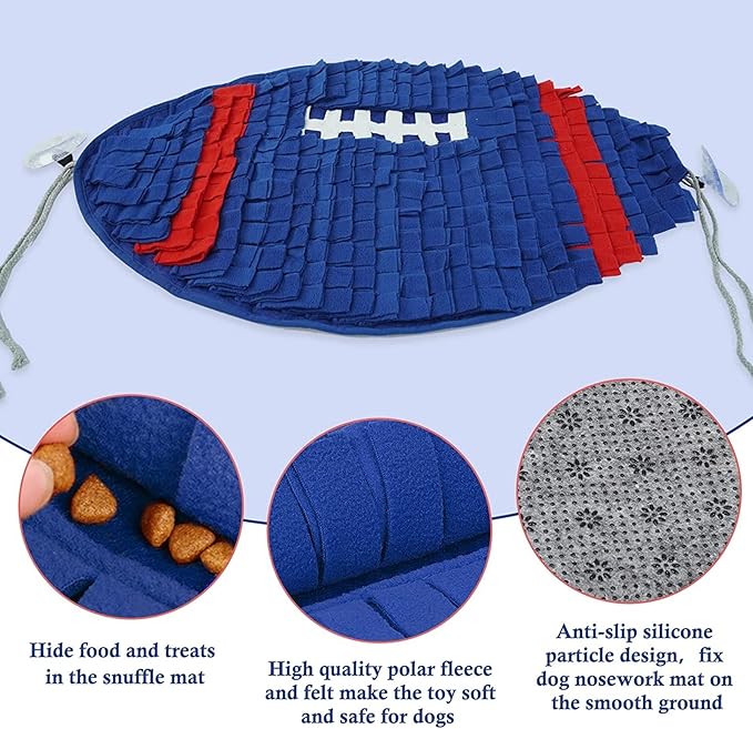 Pet Snuffle Mat for Dogs, Dog Nosework Feeding Mat, Interactive Dog Puzzle Toys, Enrichment Pet Foraging Mat Slow Feeder,Portable Indoor/Outdoor Pet Training Mat for Stress Relief