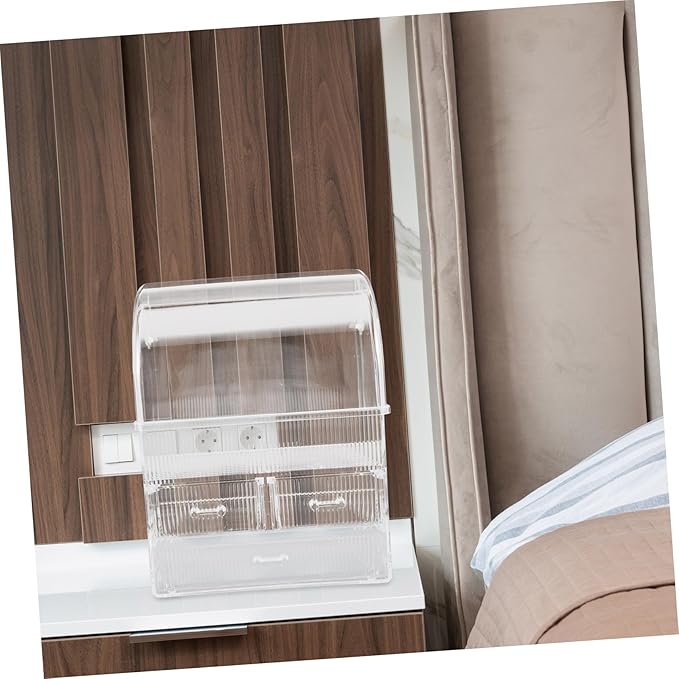 SAFIGLE Large Capacity Acrylic Makeup Organizer with Drawers Stylish and Storage Box for Makeup Cosmetics for Desktop and Vanity Use
