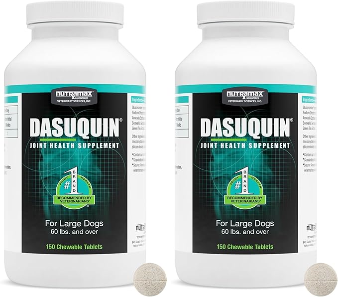 Nutramax Laboratories Dasaquin Dog Joint Supplement Chew Tablet (150 Count) Dog Size: Large (60+ lbs) (Pack of 2)