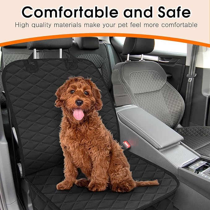 2 Pack Front Dog Seat Cover, Waterproof Car Seat Covers for Dogs Nonslip Scratch-Proof Dog Seat Cover Front Seat Cover for SUV, Sedans,Trucks,Cars - S, Black
