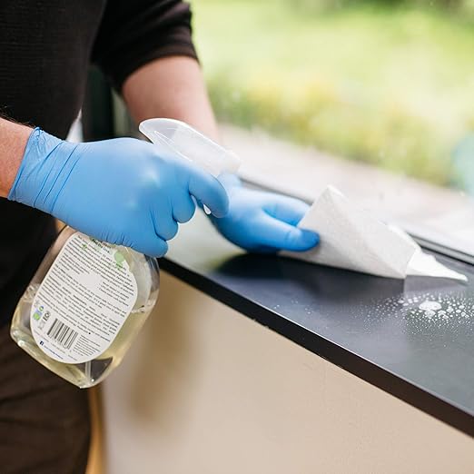 GLOVEWORKS Blue Disposable Nitrile Industrial Gloves, 5 Mil, Latex & Powder-Free, Food-Safe, Textured, Large, Case of 1000