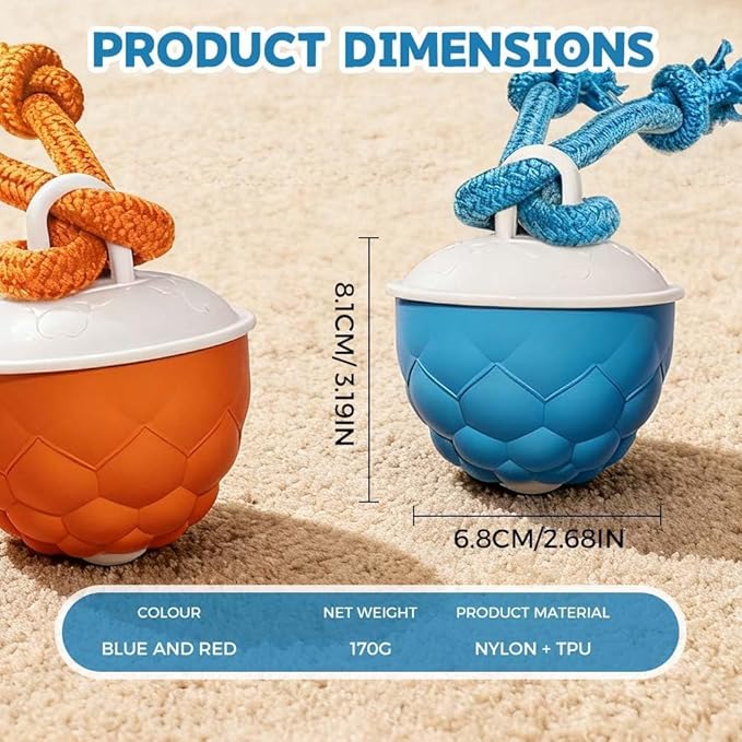 Interactive Dog Toys Motion Activated Automatic Rolling Ball Toys for Small/Medium/Large Dogs Balls for Boredom to Keep Them Busy with USB Rechargeable (Orange)