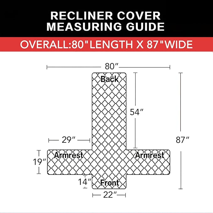 Easy-Going Recliner Chair Slipcover Reversible Sofa Cover Water Resistant Couch Cover Furniture Protector with Elastic Straps for Pets Dog (Recliner 22 inch, Light Gray/Ivory)