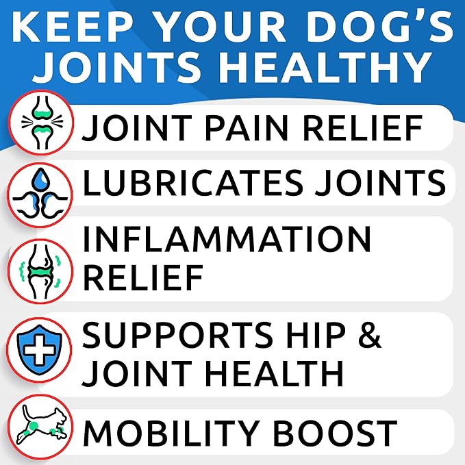 Bark&Spark Advanced Hemp Chews for Dog Joint Pain Relief - Glucosamine Chondroitin Hemp Treats Hip Joint Health - Joint Supplement Large Breed & Small - Treats Joints Old Senior Dog (120Ct/Bacon)