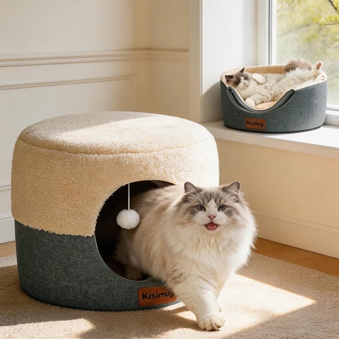 Hideaway Cave Bed – Anti-Anxiety Sanctuary + Reversible Cushion
