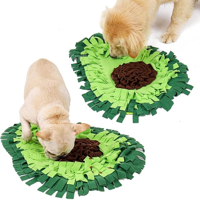 Snuffle Mat for Dogs, Interactive Dog Puzzle Toys,Dog Feeding Mats, Slow Eating Bowl Travel Use,Dog Treat Dispenser,Encourages Natural Foraging Skills for Pets for Training and Stress Relief