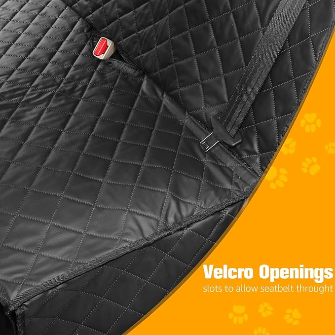 PETICON Waterproof Scratchproof Pet Bench Seat Covers for Cars, Trucks, SUVs, Nonslip Durable Back Seat Cover for Dogs, Washable Backseat Protection