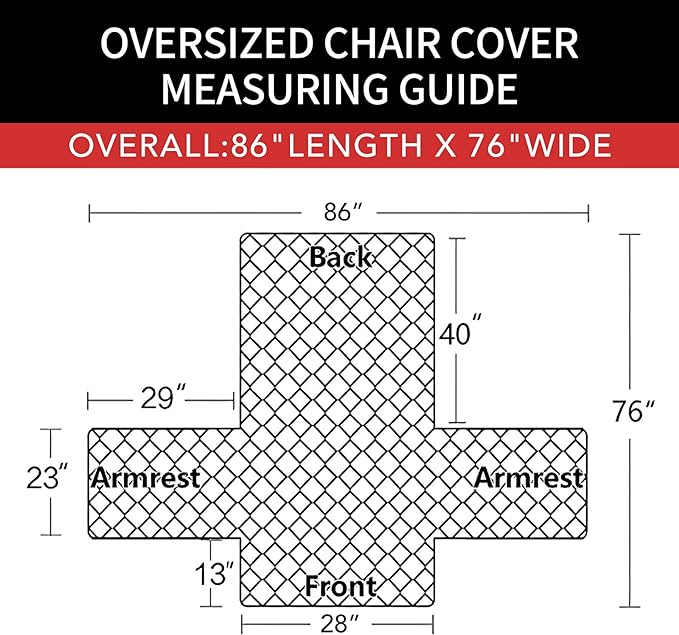 Easy-Going Oversized Chair Sofa Slipcover Reversible Sofa Cover Water Resistant Couch Cover Furniture Protector Cover with Elastic Straps for Pets Dog (Oversized Chair, Dark Blue/Light Blue)