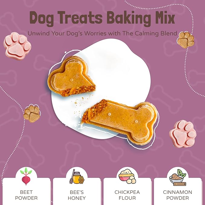 BoneItUp Dog Treats Mixes for Baking – Low Calorie Dog Treat Baking Mix with Nutrient-Rich Ingredients – Easy to Bake Puppy Cake Mix – 10 oz Pack for All Age Groups