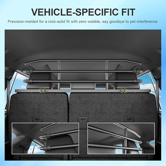 Dog Car Barrier Compatible with 2025 Toyota 4Runner Dog Gate Pet Barrier Replacement for 2025 Toyota 4Runner Accessories