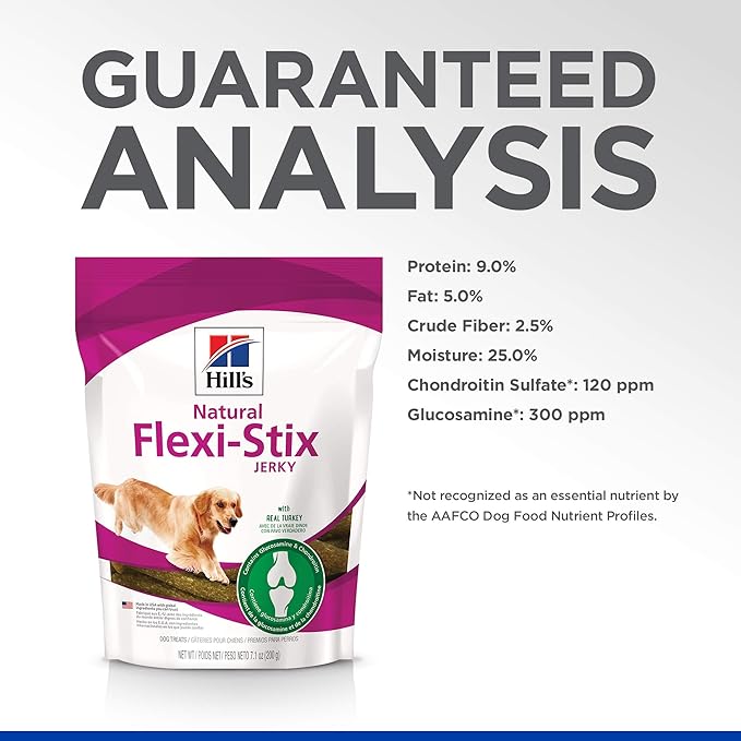 Hill's Natural Flexi-Stix Jerky,All Life Stages,Great Taste,Dog Treats,Turkey,7.1 oz Bag,(Pack of 2)