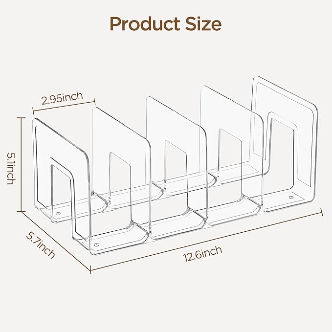 HBlife Clear Acrylic Kids Shoe Rack for Closet Organizers and Storage, Small Shoe Rack 4 Sections Toddler Baby Shoe Storage Organizer Stackable Shoe Shelf,Desk File Sorter Book Purse Organizer(4 Pack)
