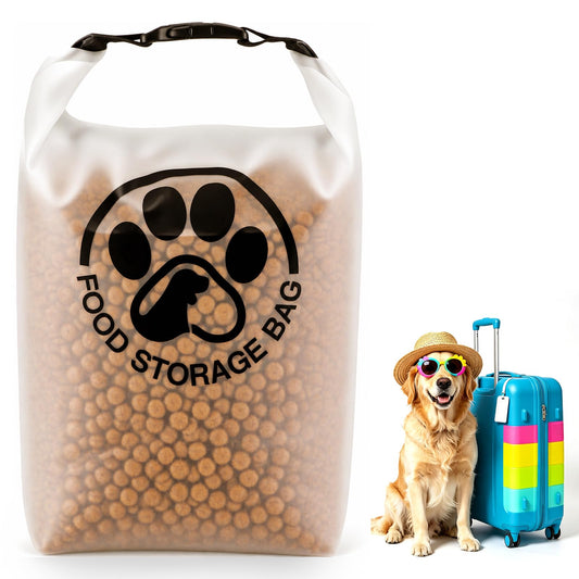 Pet Food Storage Bag for Travel - Transparent Leak-P | Travel Essentia - Image 1