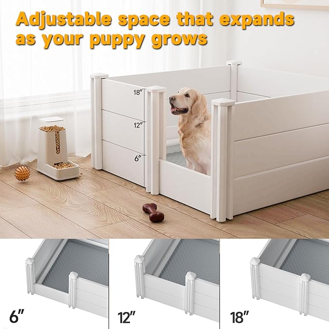 Whelping Box for Dogs 76''x 39''x 18'',with Pig Rails Washable Pad,2 Room Whelping Box for Dogs and Puppies Suitable for Small Medium Large Breeds