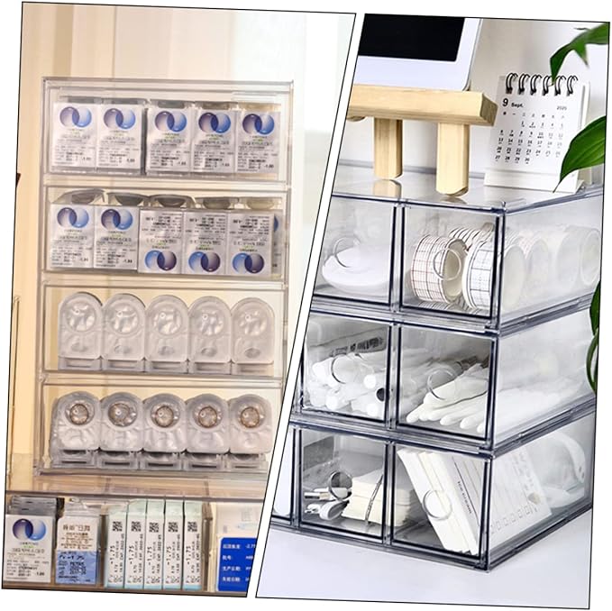 Cosmetics Organizer Acrylic Makeup Box Sections Lipstick Holders Vanity Organizer Storage for Beauty Products