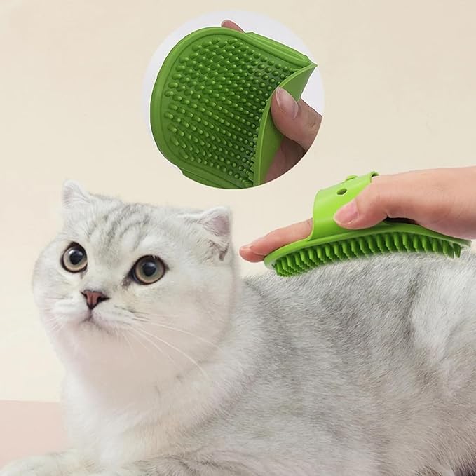Cats Grooming Brushes with Soft Silicone Teeth Furniture Leg Wrap for Shedding Control Board Adjustable Scratcher Rubber Bands
