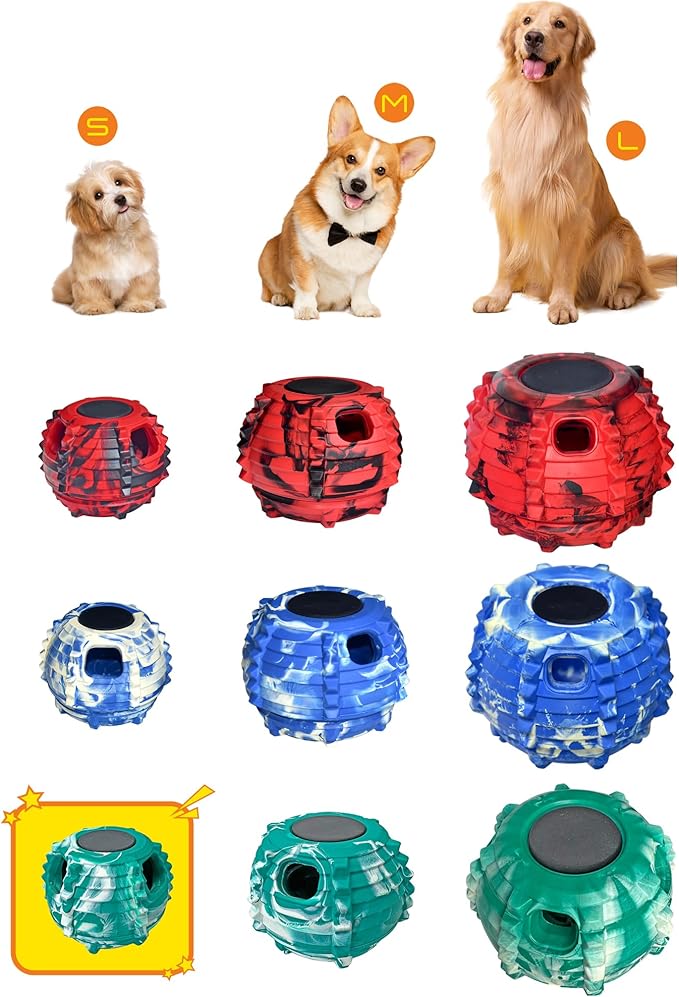 XHX Long-Lasting Interactive Dog Toy to Keep Your Pup Distracted - Safe for Small Dogs 10-25 lbs(Small, Green and White)