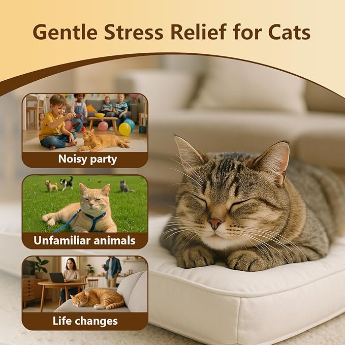Cat Calming Drops – Natural Anxiety & Stress Relief for Cats | Sleep Aid, Travel & Grooming Support | Helps with Aggression, Loud Noises & Night Restlessness | Safe Herbal Formula