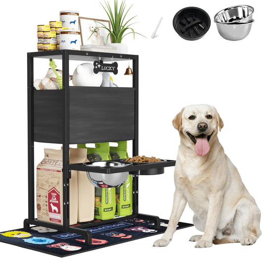 Elevated Dog Bowls, Height Adjustable Raised Dog Bowl - Image 1