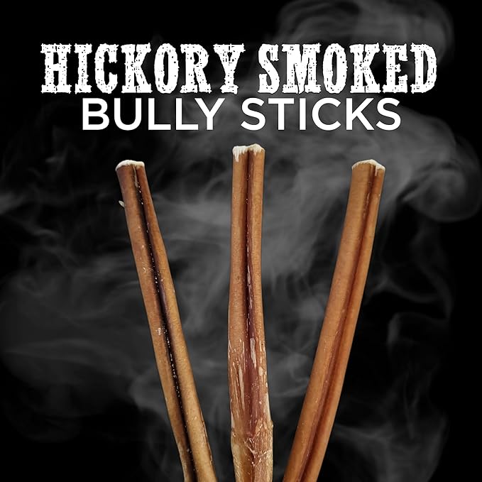 Best Bully Sticks Hickory Smoked 6 Inch Bully Sticks - 5 Count (Pack of 1) - Natural, Smoky, Grain and Odor-Free, No Additives