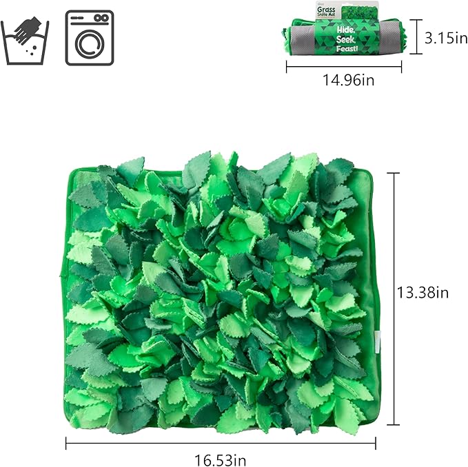 Puzzle Feeder Snuffle Mat & Slow Feeder for Dogs - Interactive Dog Puzzle Toys for Smell Training