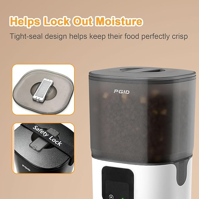 Pet Compainion Robot on Wheels,Distance App Control,Movable Security Camera with 2-Way Talk,Night Vision Pet Robot & Automatic Cat Feeder,with 6L Automatic Cat Feeder with Camera
