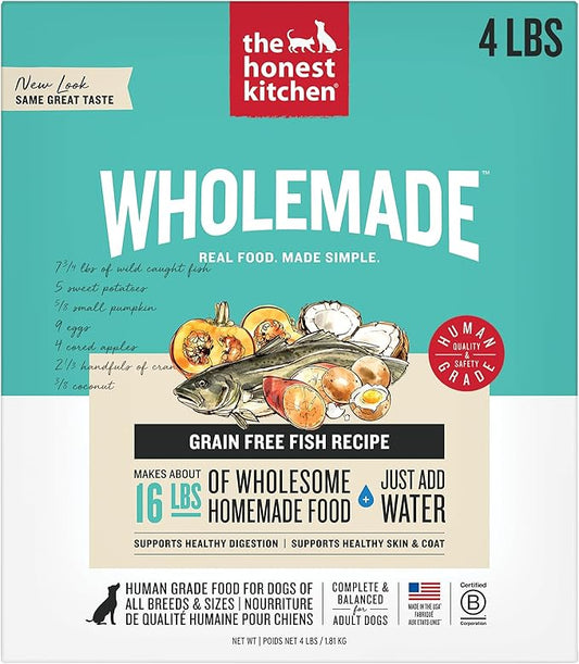 The Honest Kitchen Wholemade™ Dehydrated Grain Free Fish Dog Food, 4 lb Box