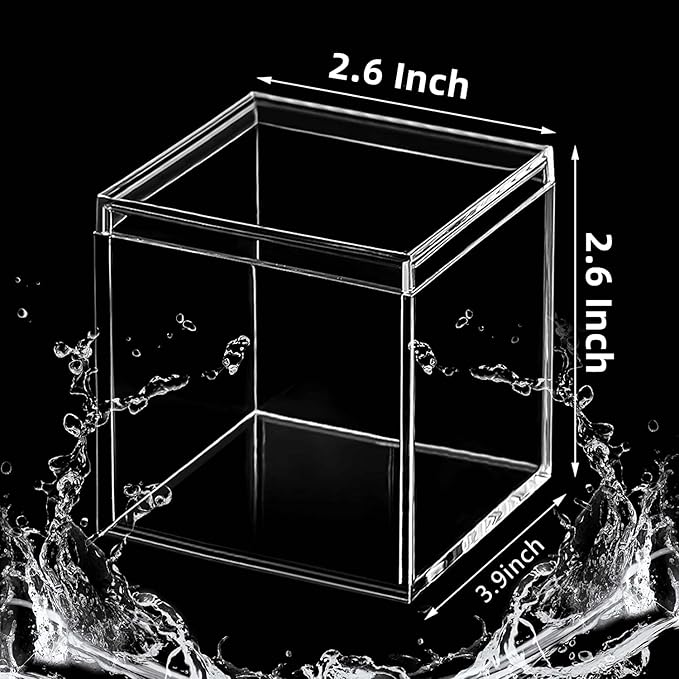 KissYou Acrylic Box Clear Display Boxes with Lids Small Candy Box Transparent Jewelry Storage Contanier Wedding Christmas Gift Boxes