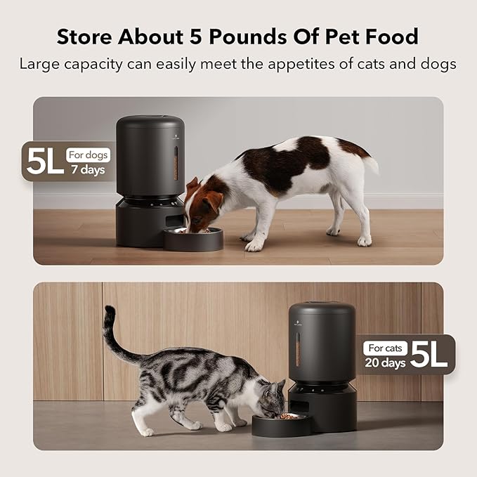 5G WiFi Automatic Cat & Dog Feeder — 5L, Freshness Preservation, App Control