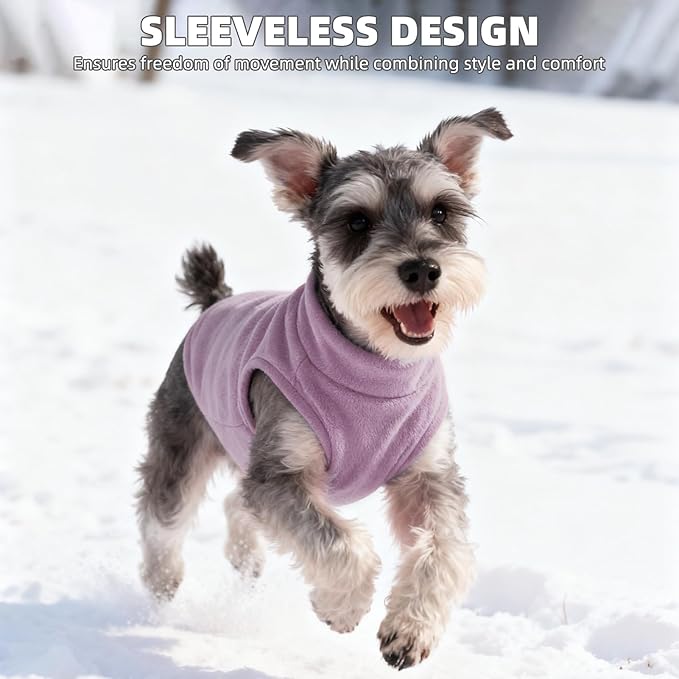 PUPTECK 3 Pack Fleece Dog Sweaters Winter Coat for Small Dogs, Pullover Jacket Pet Cat Fall Clothes Puppy Sweatshirt Soft Warm Vest for XS S Medium Dogs, Fuchsia&Pink&Purple, S