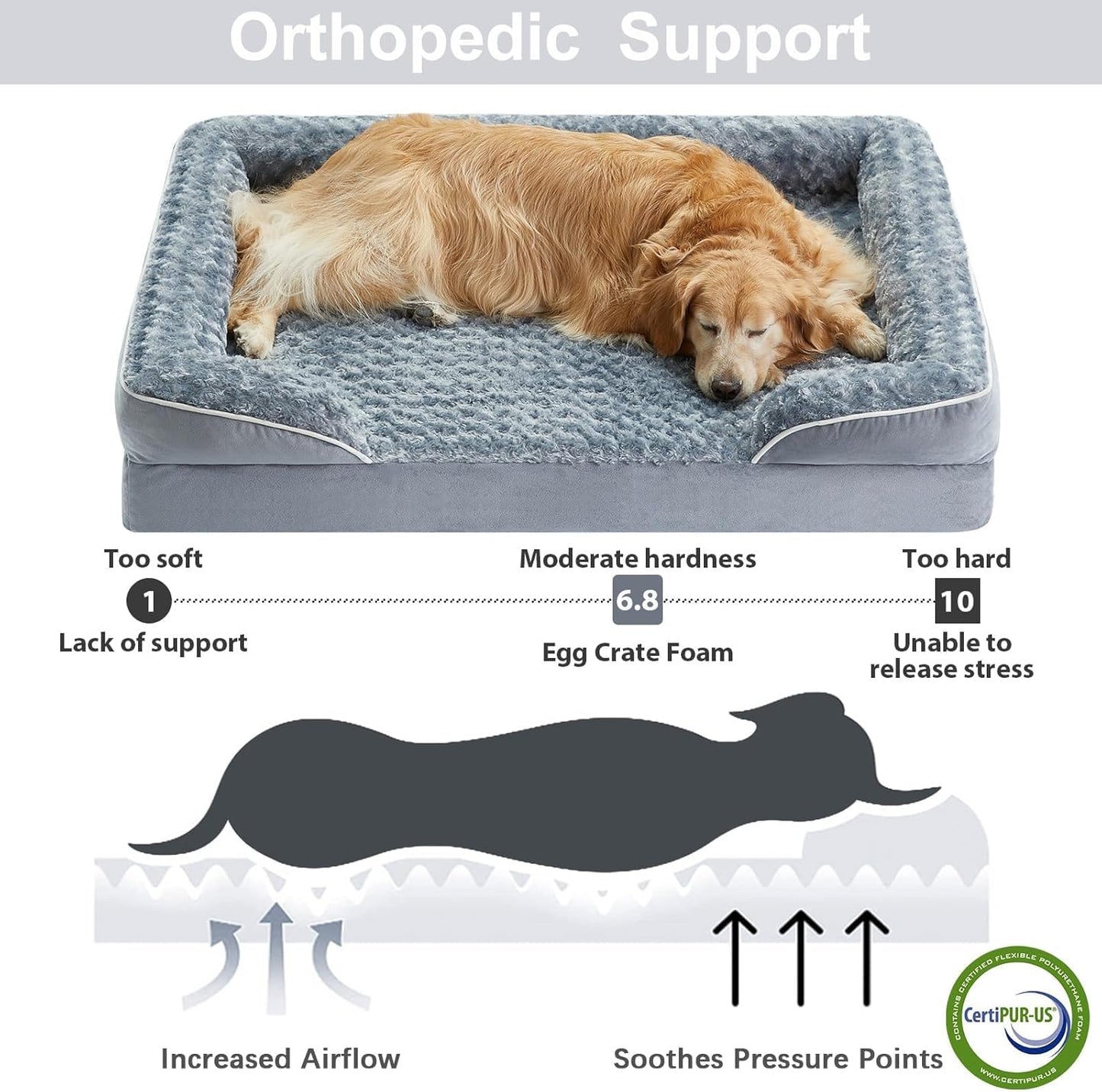 Deep Sleep Bed – Memory Foam Support + Washable Cover