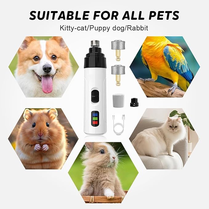 Silent Groom Pro Pet Nail Grinder | Whisper Quiet Claw Trimmer for Dogs, Cats and Other Animals,Ideal for Sensitive Dogs of All Breeds & Sizes