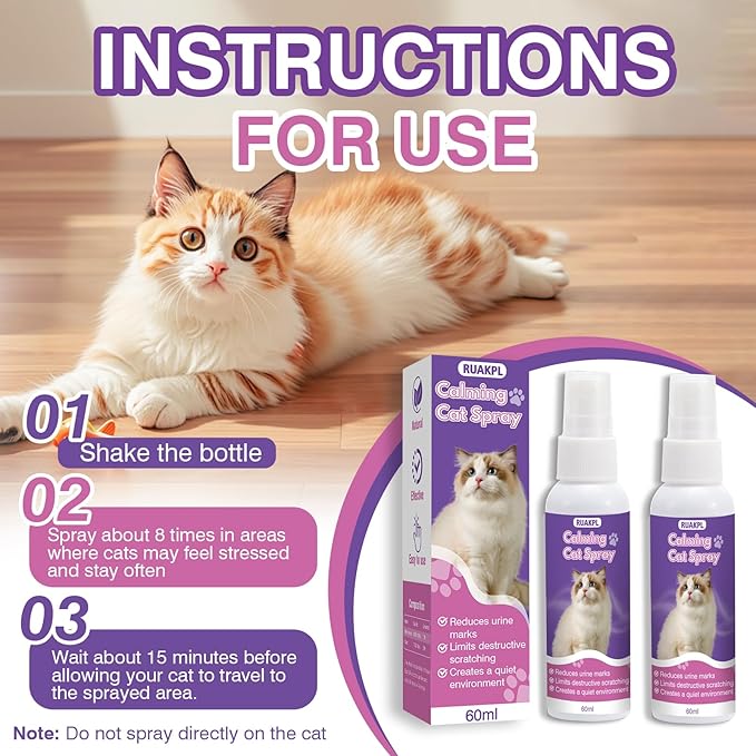 Cat Calming Spray 60 ML 2 Pack