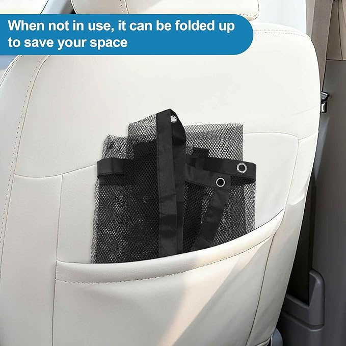 Dog Car Net Barrier, Expandable Pet Divider for Backseat, Dog Barrier for SUV Car Truck, Mesh Net with Adjusting Rope & Hook, Black