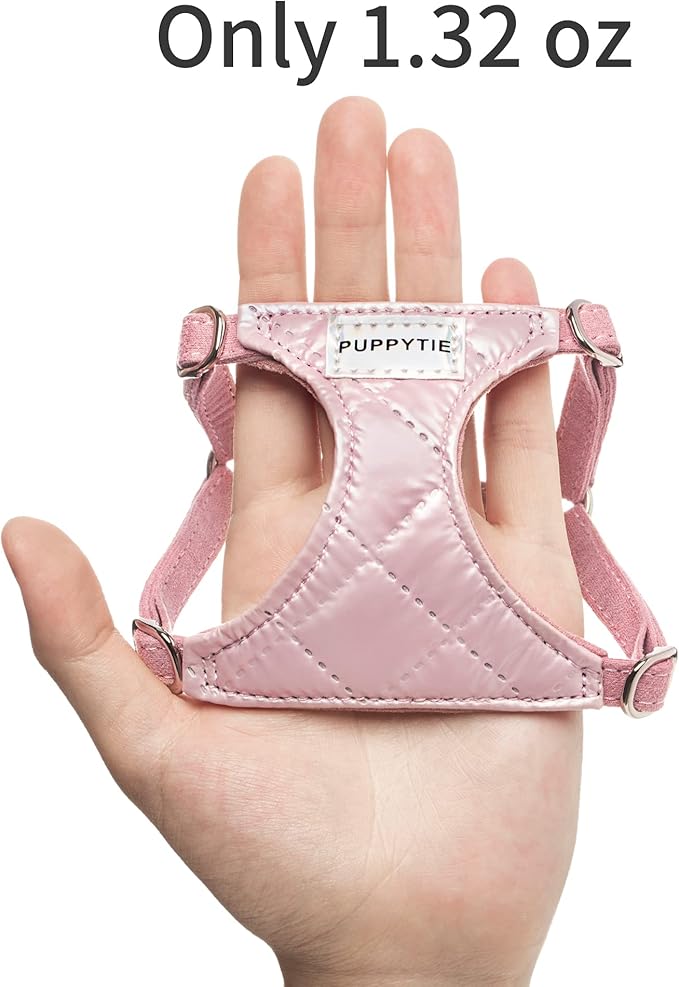 Puppytie No Pull xs Dog Harness with Multifunction Dog Leash,Soft Adjustable No Choke Escape Proof Pet Harness Vest,Glossy Oat Brown,XS