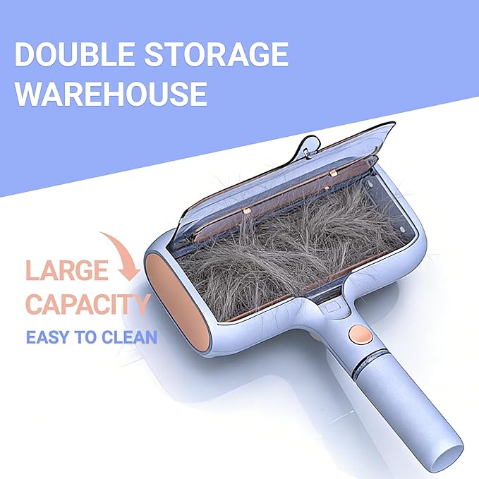 Pet Hair Remover,Pet Hair Removal Tool with Water Spray & Large Fur Bin, Dual Roller Reusable Lint Remover for Couch, Carpet, Clothes and Car Seats
