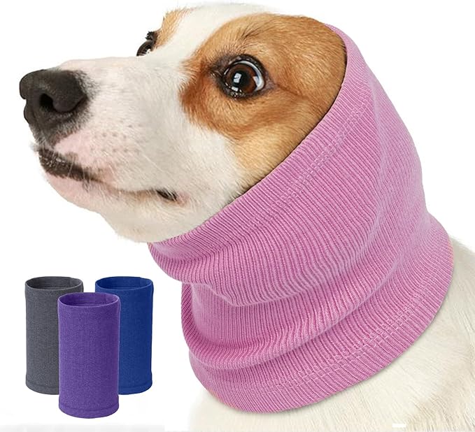 Nanaki Calming Ear Wrap - Quiet Dog Headband Snood Ear Muffs for Anxiety Relief and Noise Reduction